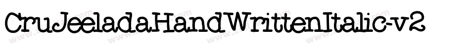 CruJeeladaHandWrittenItalic-v21L字体转换