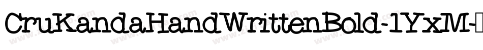 CruKandaHandWrittenBold-1YxM字体转换
