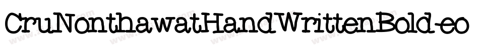 CruNonthawatHandWrittenBold-eoBB字体转换