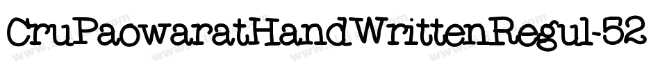 CruPaowaratHandWrittenRegul-52ZG字体转换