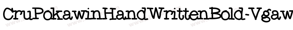 CruPokawinHandWrittenBold-Vgaw字体转换