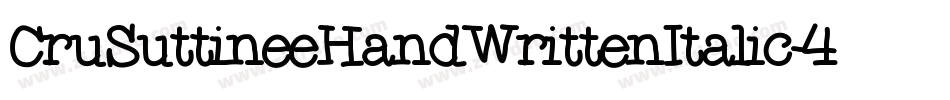 CruSuttineeHandWrittenItalic-4K0l字体转换