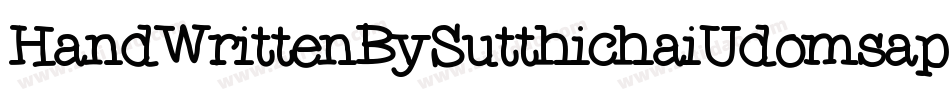 HandWrittenBySutthichaiUdomsap-2rpX字体转换