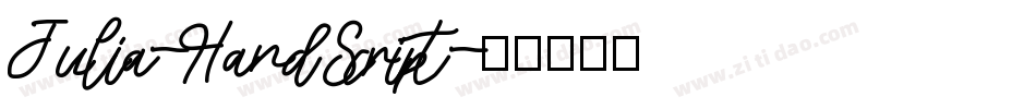 Julia-HandScript字体转换