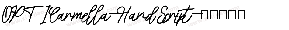 OPTICarmella-HandScript字体转换