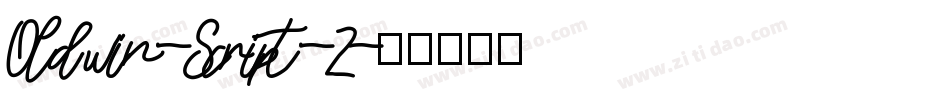 Oldwin-Script-2字体转换