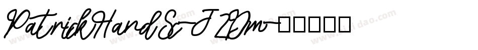 PatrickHandSc-J2Dm字体转换
