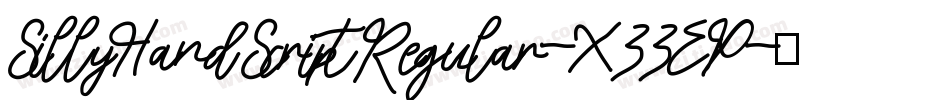 SillyHandScriptRegular-X33EP字体转换