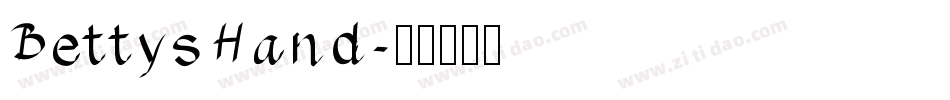 BettysHand字体转换