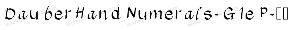 DauberHandNumerals-G1eP字体转换