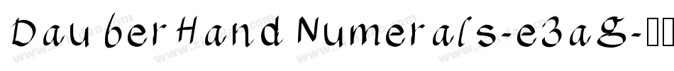 DauberHandNumerals-e3ag字体转换