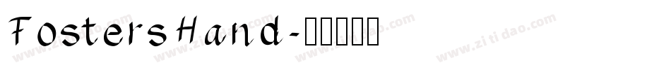 FostersHand字体转换