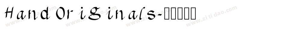 HandOriginals字体转换