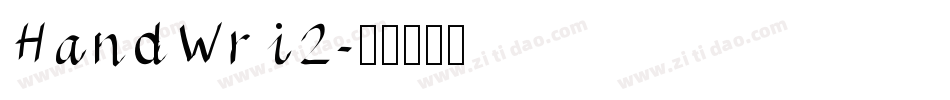 HandWri2字体转换