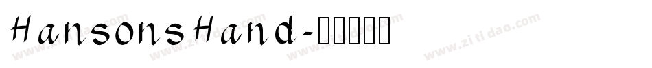 HansonsHand字体转换