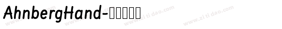 AhnbergHand字体转换