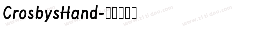 CrosbysHand字体转换