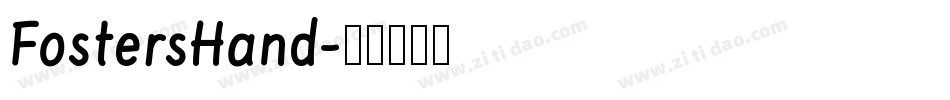 FostersHand字体转换
