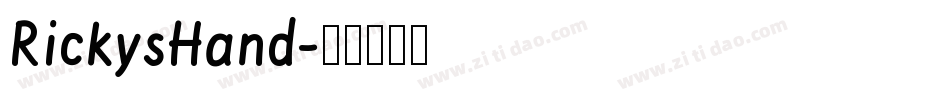 RickysHand字体转换