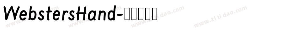 WebstersHand字体转换