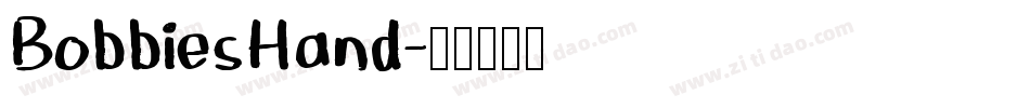 BobbiesHand字体转换