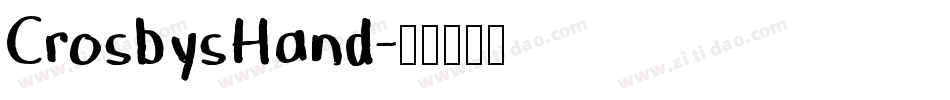 CrosbysHand字体转换