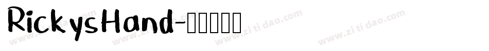 RickysHand字体转换