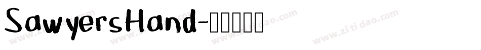 SawyersHand字体转换
