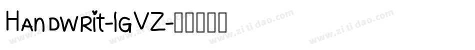 Handwrit-lgVZ字体转换