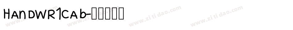 handwr1cab字体转换