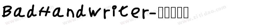 BadHandwriter字体转换
