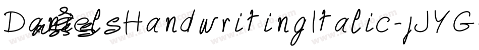 DanielsHandwritingItalic-jJYG字体转换