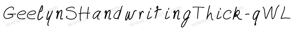 GeelynSHandwritingThick-qWLV字体转换