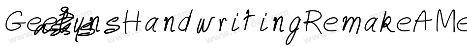 GeelynsHandwritingRemakeAMedium-DRvx字体转换