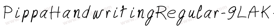 PippaHandwritingRegular-9LAK字体转换
