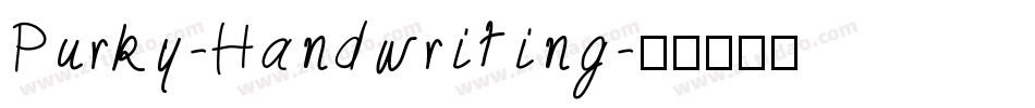 Purky-Handwriting字体转换