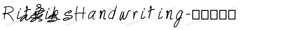 RitviksHandwriting字体转换