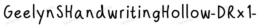 GeelynSHandwritingHollow-DRx1字体转换