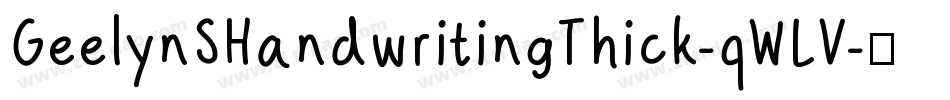GeelynSHandwritingThick-qWLV字体转换