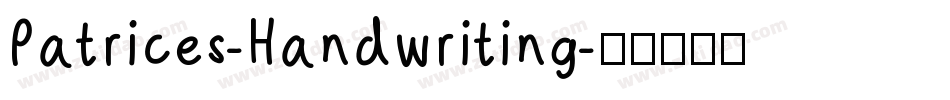 Patrices-Handwriting字体转换