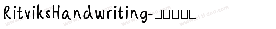 RitviksHandwriting字体转换