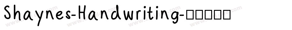 Shaynes-Handwriting字体转换