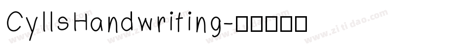 CyllsHandwriting字体转换