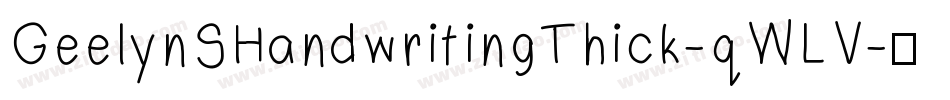 GeelynSHandwritingThick-qWLV字体转换