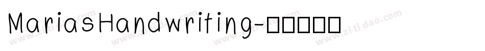 MariasHandwriting字体转换