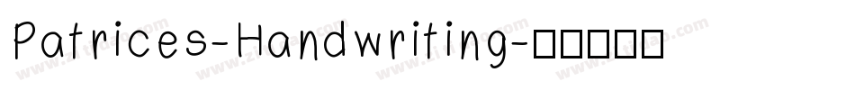 Patrices-Handwriting字体转换