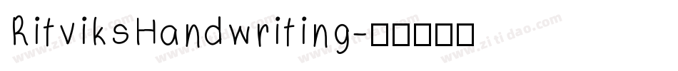 RitviksHandwriting字体转换
