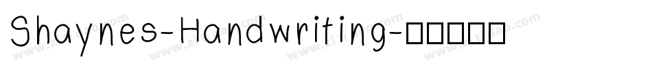 Shaynes-Handwriting字体转换