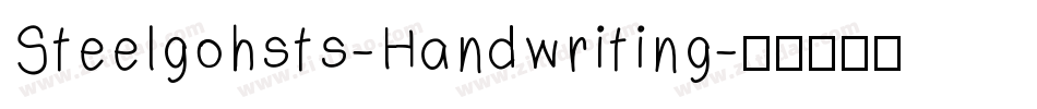 Steelgohsts-Handwriting字体转换
