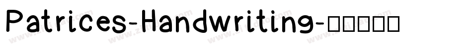 Patrices-Handwriting字体转换